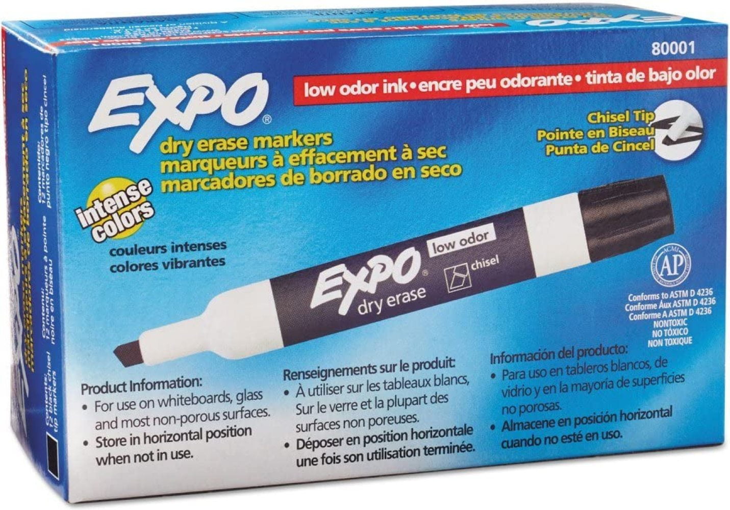 Expo Low Odor Dry Erase Markers - Fine Point Type - Black - 1 Dozen -  Thomas Business Center Inc