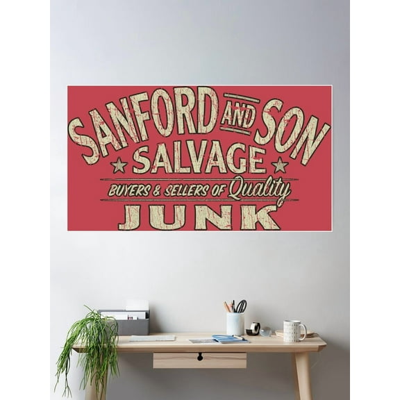 Sanford And Son 1972 Poster Wall Art, Modern Wall Decor For Living Room Bedroom, 8x12 UNFRAMED