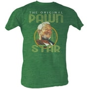 Sanford And Son Men's  Pawn Star2 Slim Fit T-shirt Kelly Green Heather