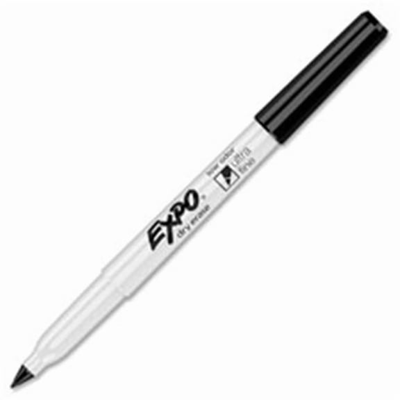 Sanford Brands Dry Erase Markers, Low Odor, Ultra Fine, Black - 12 Dozen