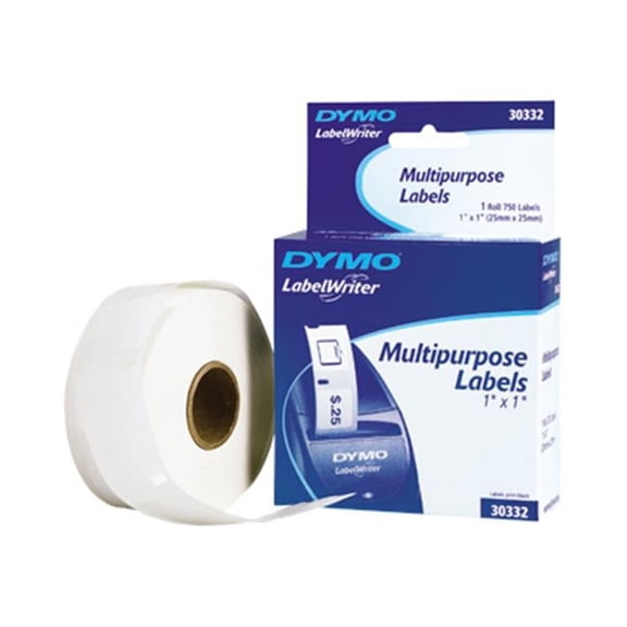 Sanford Brands Label Dymo White 1 x 1 Inch 750 Roll - White - 1 x 1 inch