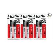 Sanford Corp 38262 2PK Black Chisel Sharpie, 3 X 2 Packs (6 Markers)