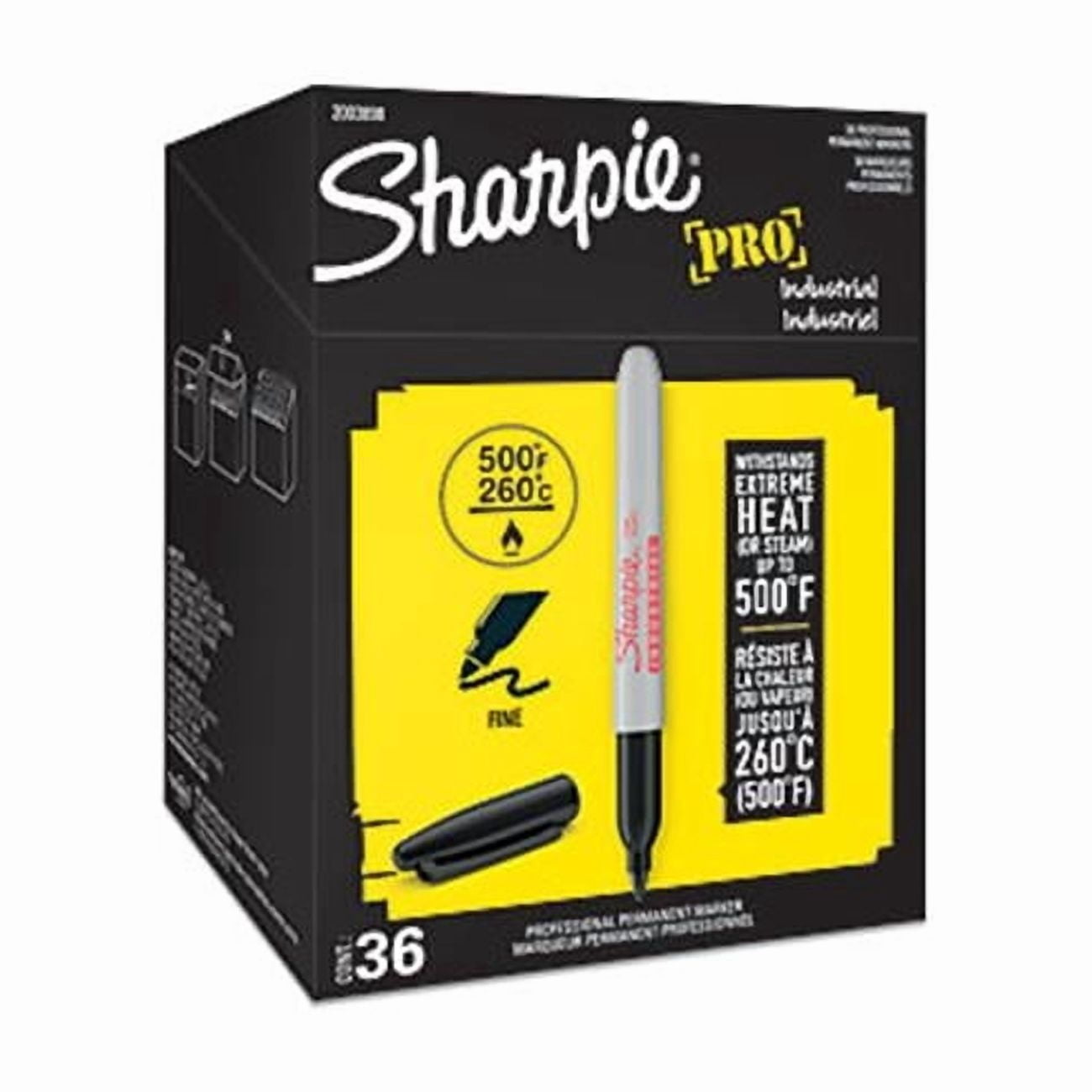 Sanford Ink 2003898 Sharpie Industries Marker Fine, Black - Pack of 36