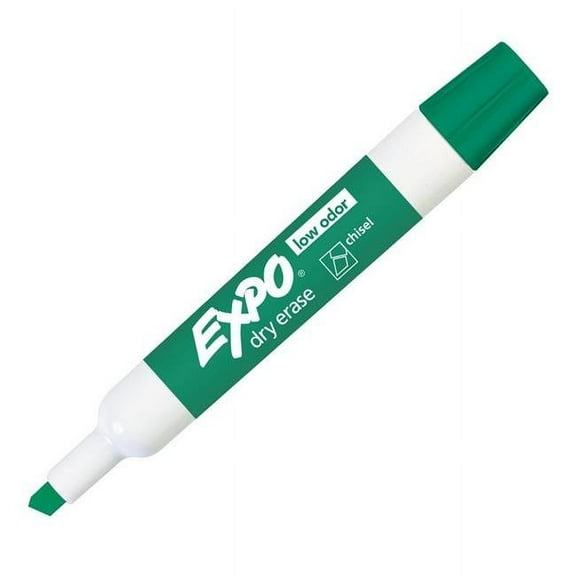 Sanford L.P. SAN80004-12 Expo 2 Low Odor Dry Erase Marker Chisel Tip, Green - 12 Each