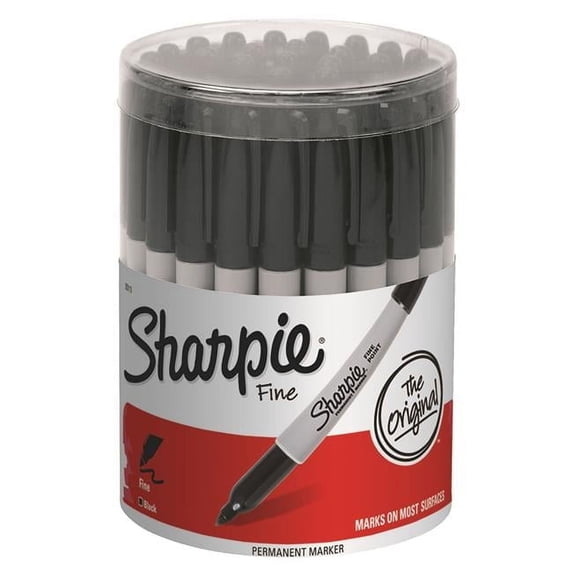 Sanford Sharpie Fine Permanent Marker - Black Ink - 36 Count