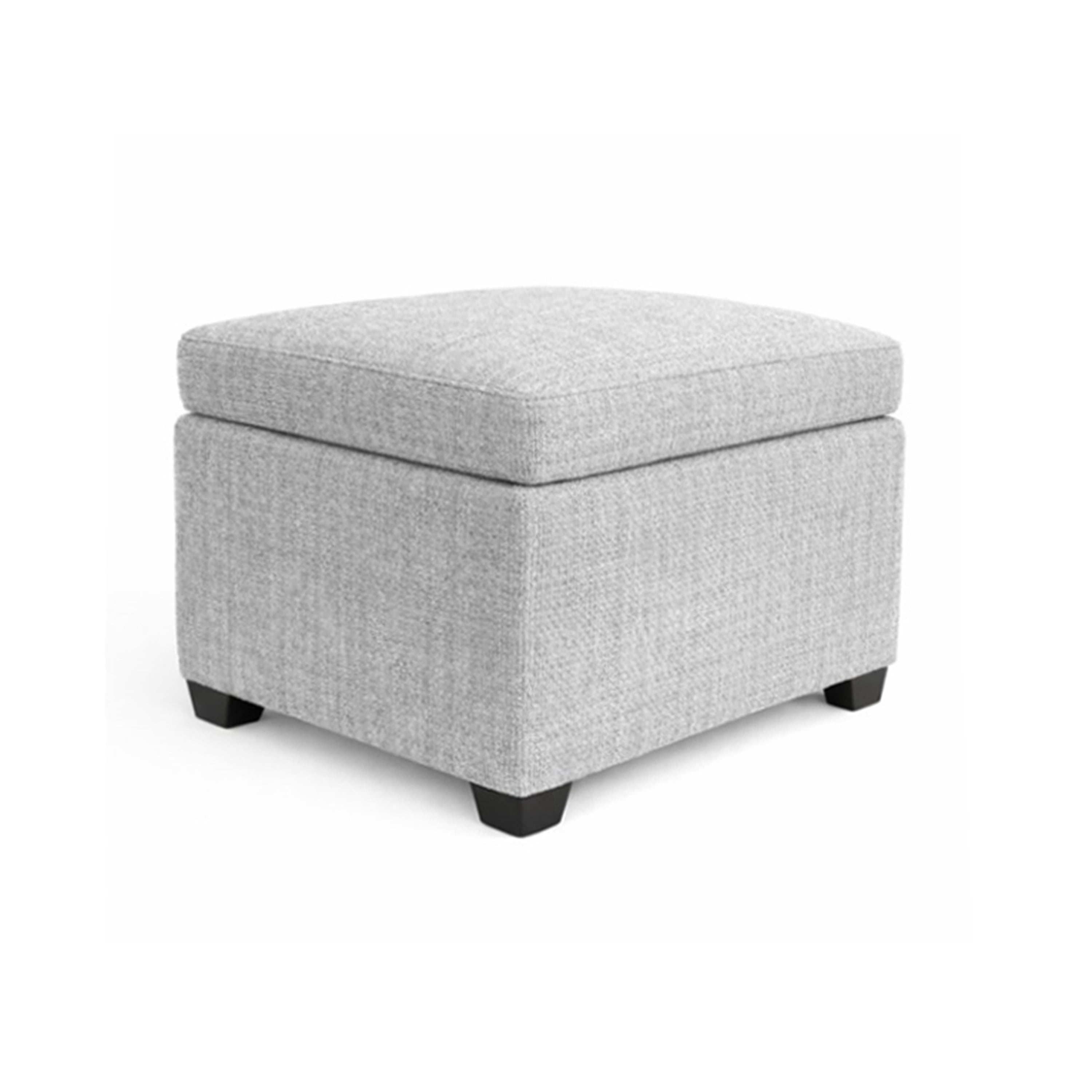 Sanford Living Jackson Square Storage Ottoman, Matisse, Silver