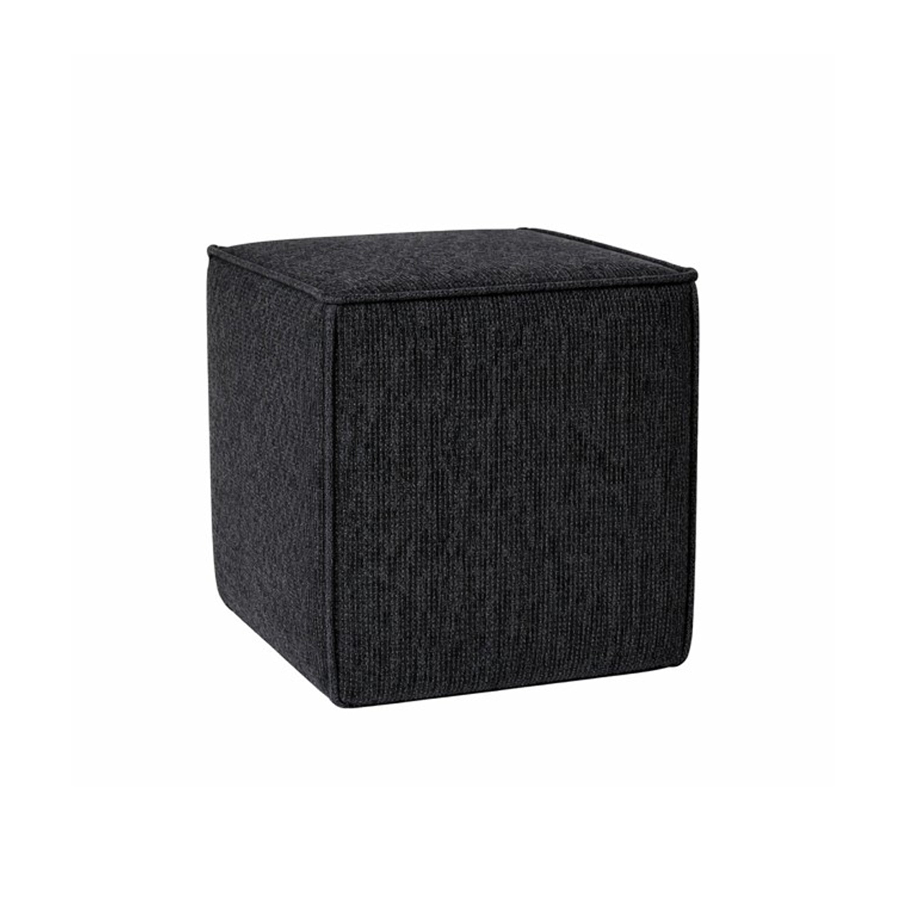 Sanford Living Pontchartrain Pouf Ottoman, Chenille in Black