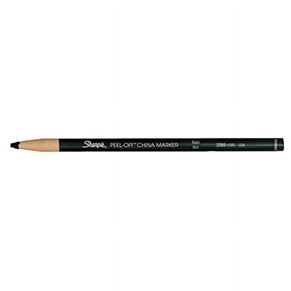 Sanford Peel-Off China Marker Grease Pencils, Black