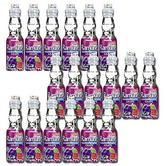 Sangaria Ramune Grape Flavored, 6.76 oz. Bottles (Pack of 18)