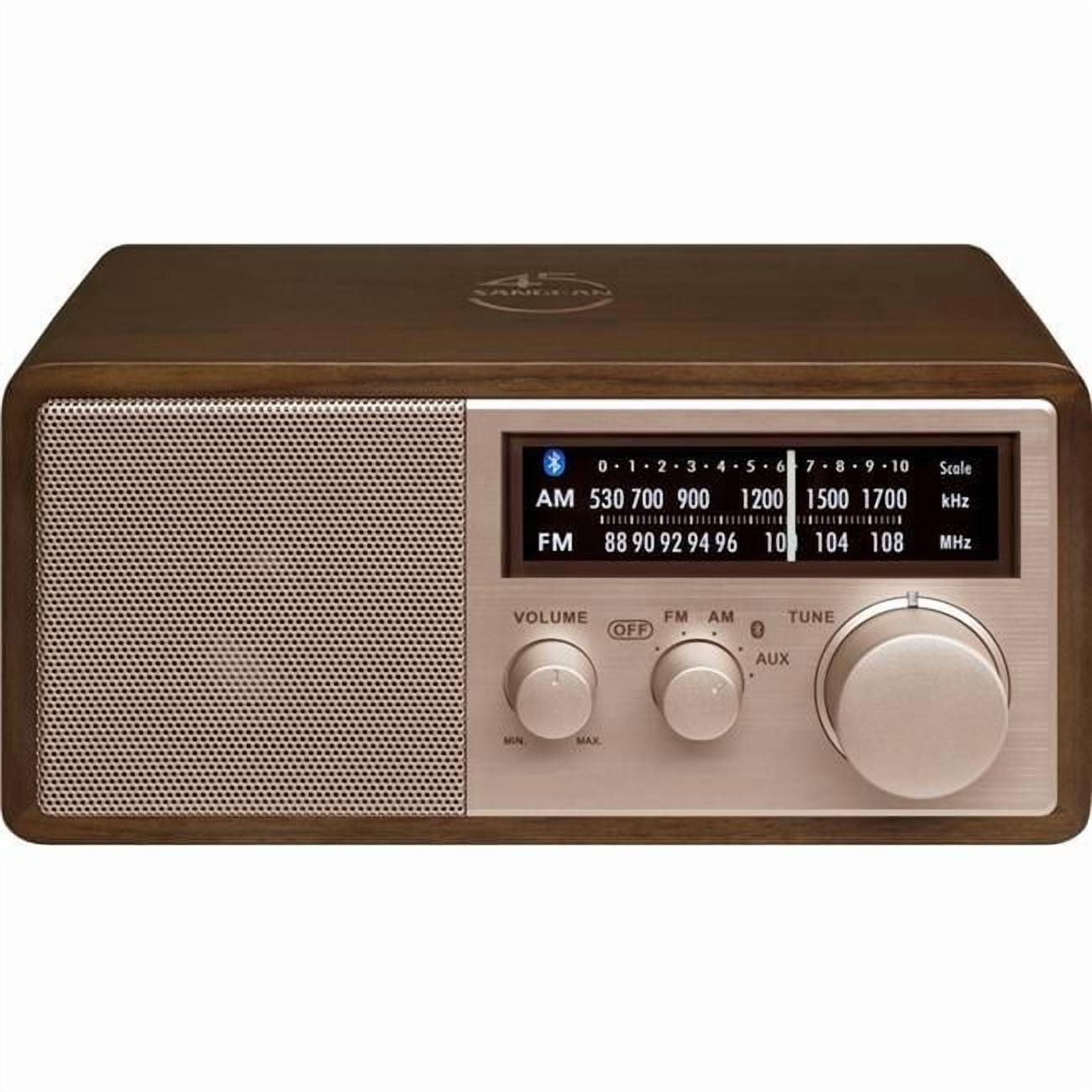 Sangean  45th Special Ediition AM-FM-Bluetooth Aux-in with USB Phone Charging Wooden Cabinet Radio