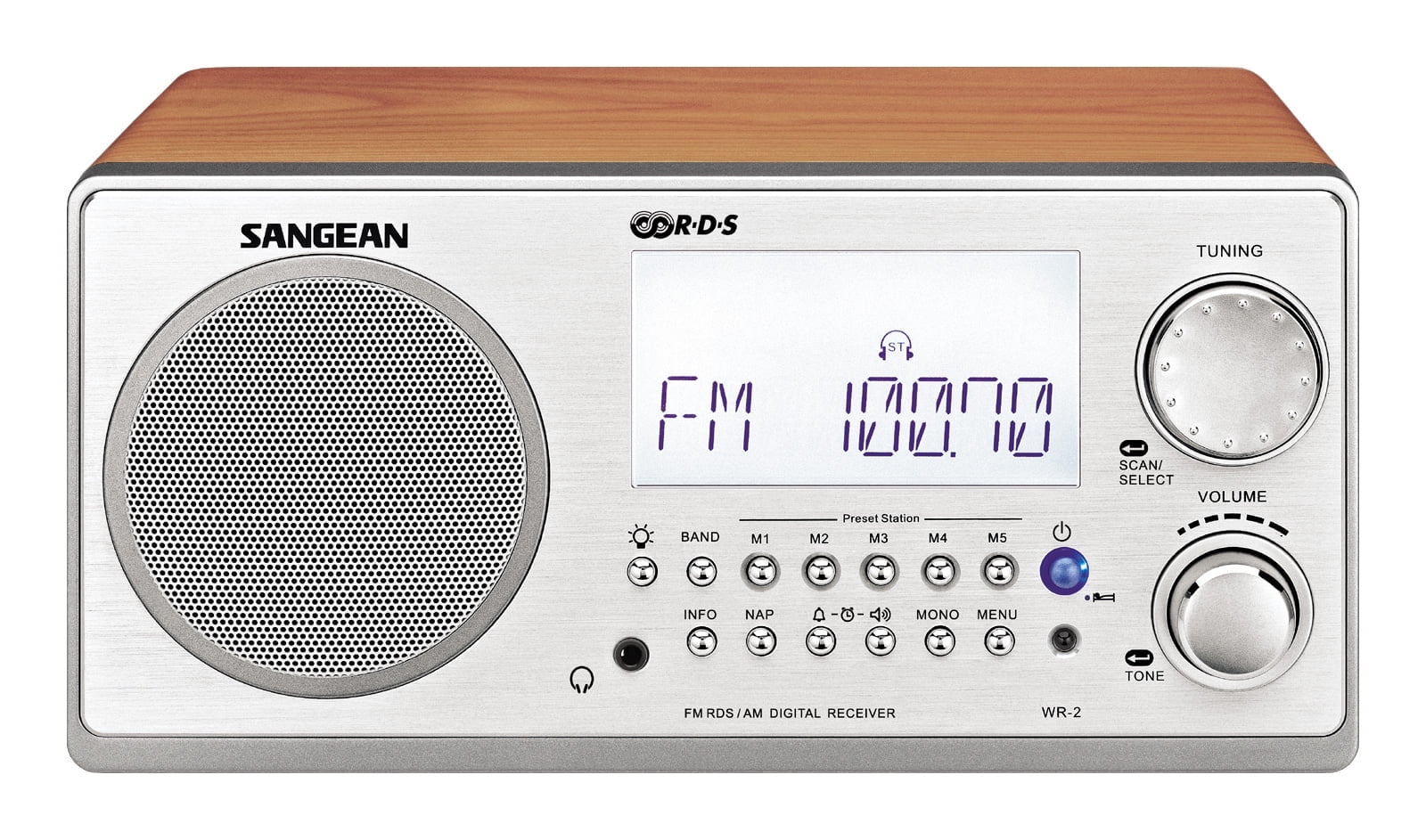 Sangean All in One AM/FM Alarm Clock Radio with Large Easy to Read ...