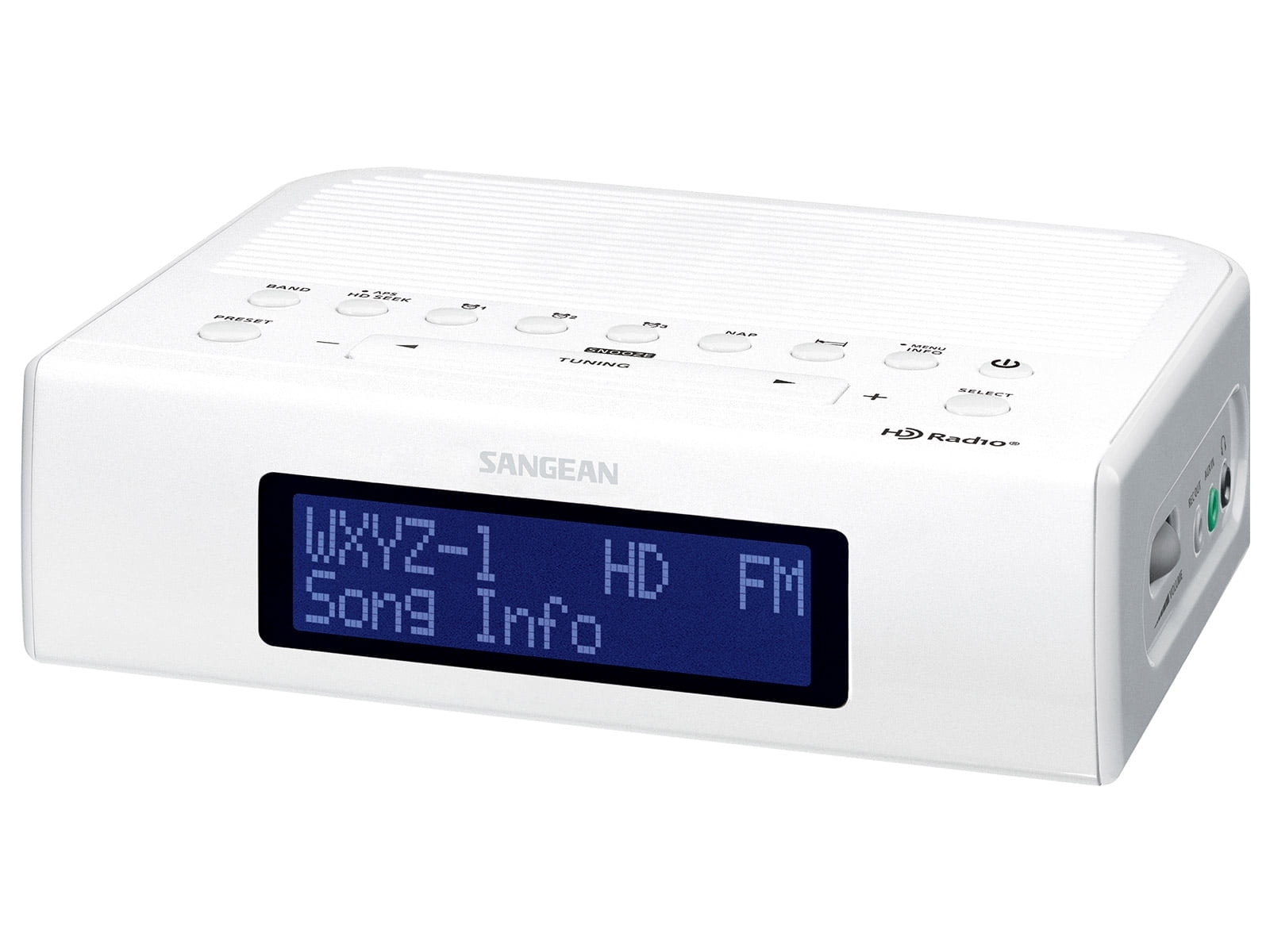 Sangean HD AM/FM Dual Alarm Clock Radio with Large Backlit LCD Display ...