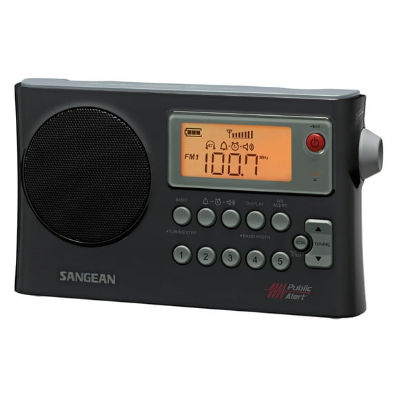 Sangean AM/FM/NOAA Weather Alert Portable Radio, PR-D4WPT