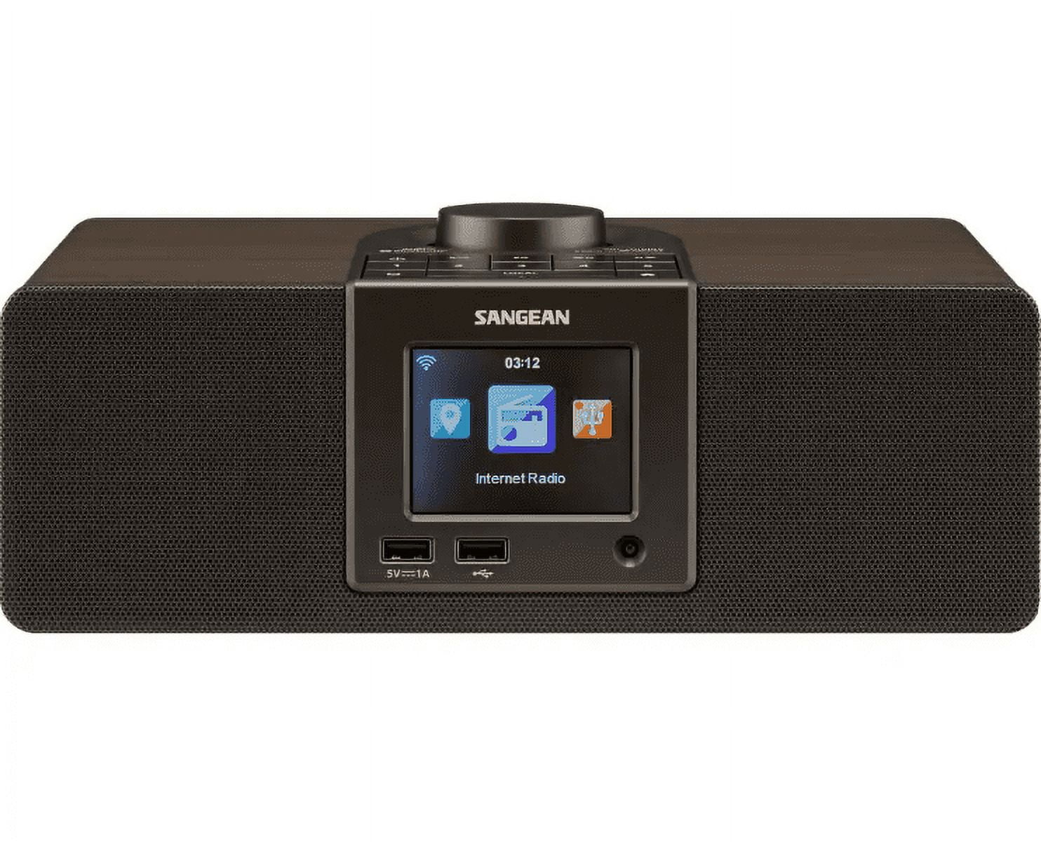Sangean Bluetooth Corded Electric Cloud Music Internet Radio, Black
