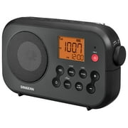 Sangean Compact Portable Rugged AM/FM NOAA Weather Band Alarm Clock Radio Receiver with Built-in Speaker