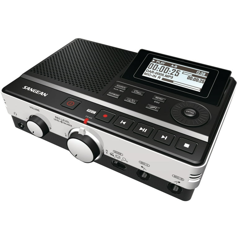 Sangean DAR-101 Tabletop Rechargeable Digital MP3 Recorder with