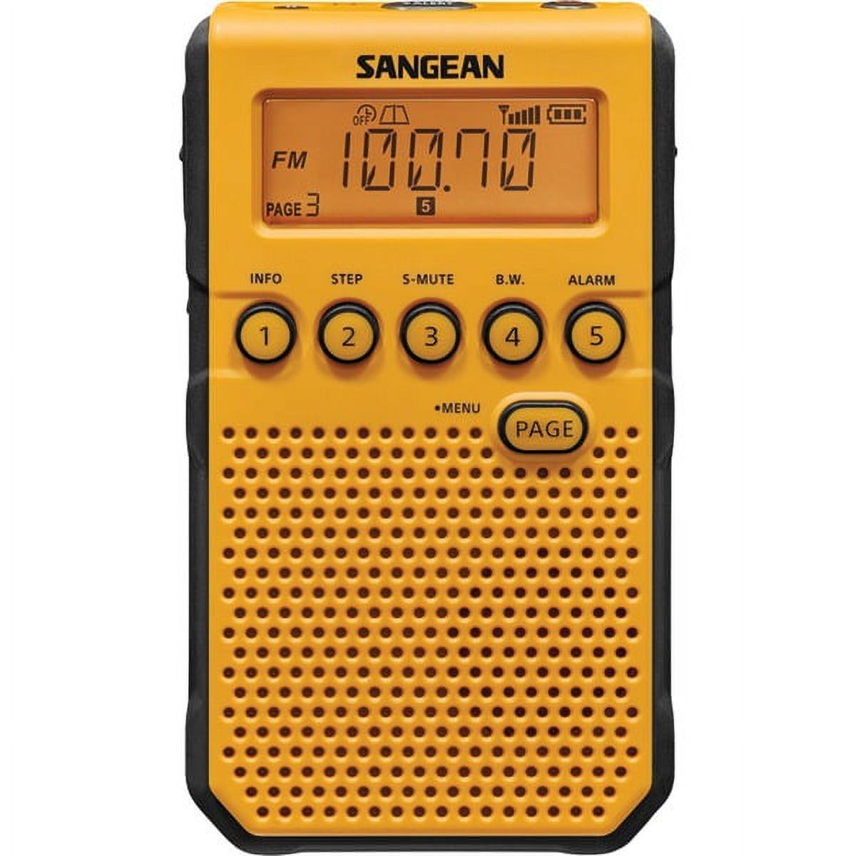 Sangean DT-800YL AM/FM/NOAA Weather Alert Pocket Radio (Yellow) - image 1 of 1