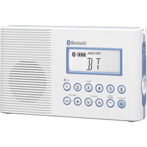 Sangean H202 Portable AM/FM/Weather Alert/ Bluetooth Digital Tuning Waterproof Shower Radio - image 1 of 8