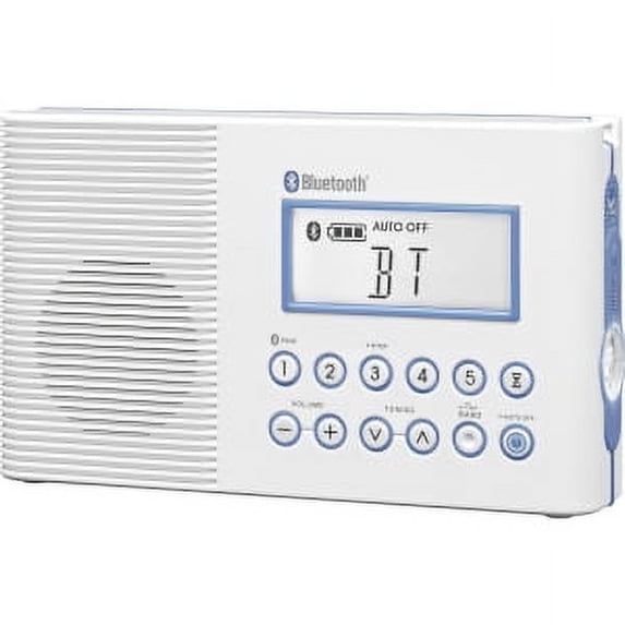 Sangean H202 Portable AM/FM/Weather Alert/ Bluetooth Digital Tuning Waterproof Shower Radio