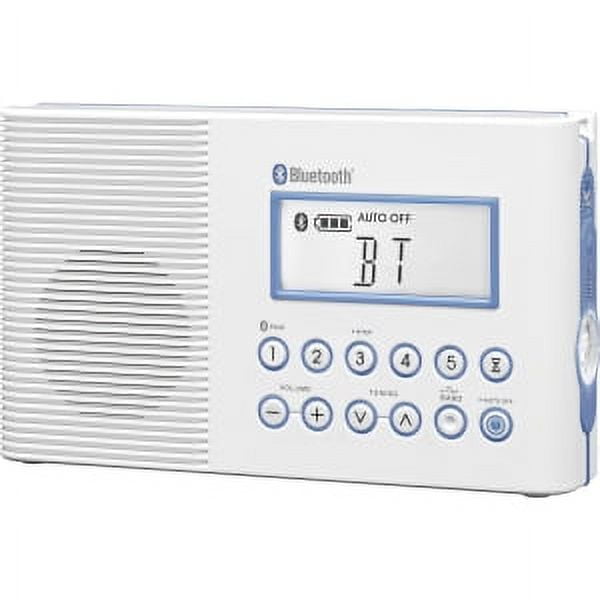 Sangean H202 Portable AM/FM/Weather Alert/ Bluetooth Digital Tuning Waterproof Shower Radio