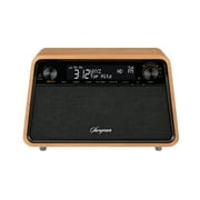Sangean HDR-19 Bluetooth Corded Electric Alert System Portable Radio, Natural Cherry