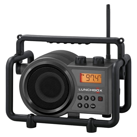 Sangean LUNCHBOX Portable FM/AM Ultra-Rugged Utility Worksite Digital Radio (Gray/Black), SG-102PT