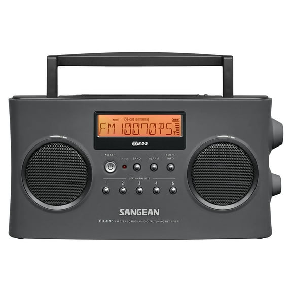 Sangean All in One Compact Portable Digital AM/FM Radio with Built-in Speaker Plus 6ft Aux Cable to Connect Any Ipod, Iphone or Mp3 Digital Audio Player