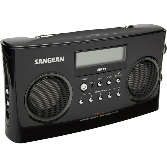 Sangean PR-D5BK Black Am/Fm Stereo Rbds Radio Digital Tuning
