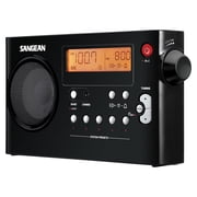 Sangean PR-D7 Portable AM/FM Rechargeable Compact Digital-Tuning Radio, Black