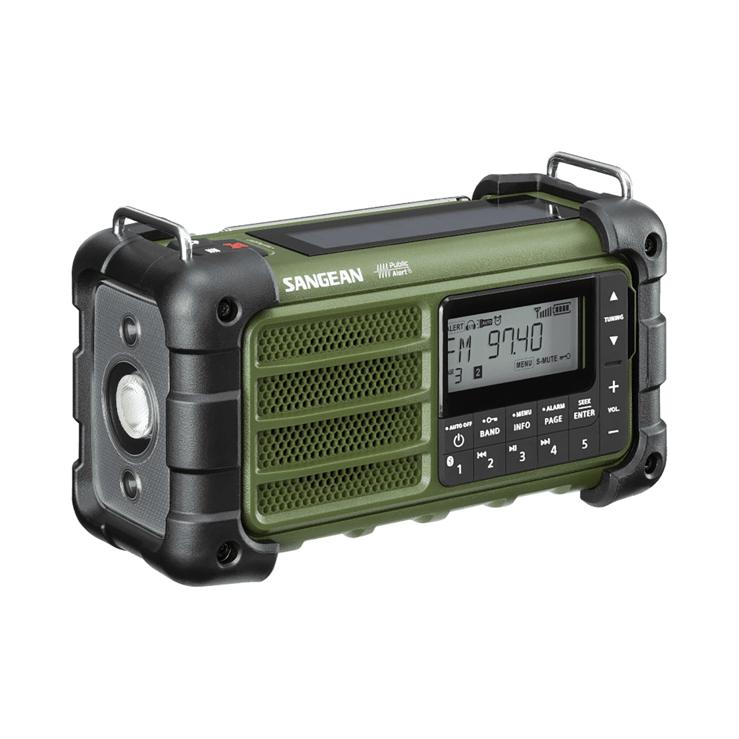 Sangean MMR-99 FCC Outdoor 3-Way Power AM/FM/Bluetooth Radio/Speaker  (Forest Green)