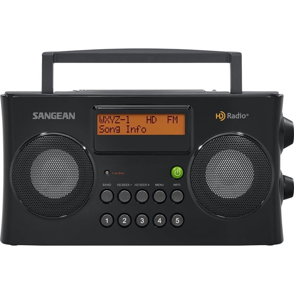 Sangean Portable AM/FM Radio, Black, HDR-16