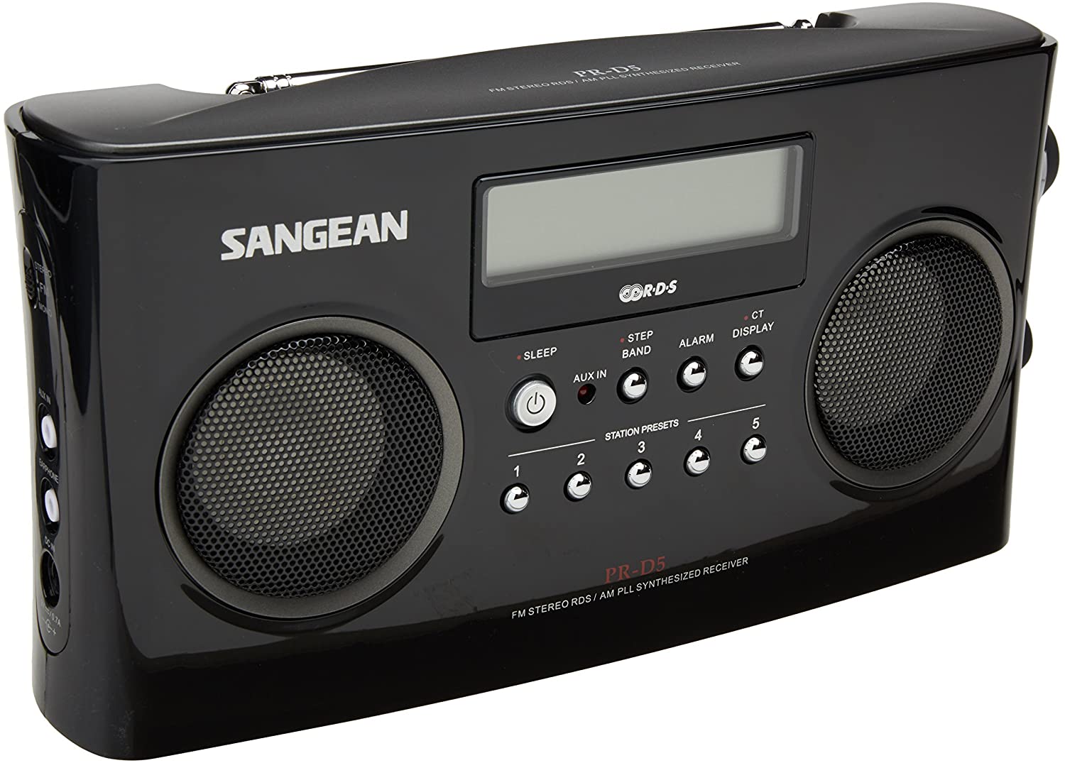 Sangean Portable AM/FM Radios, Black, PR-D5BK - image 1 of 3