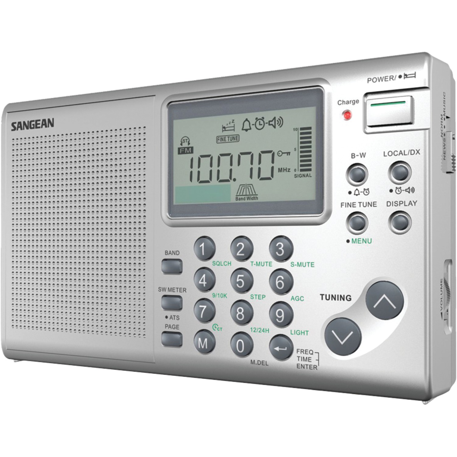 Sangean Portable AM/FM Radios, Silver, ATS-405 - Walmart.com