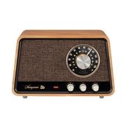 Sangean Retro-Style AM/FM/Bluetooth Wooden Cabinet Tabletop Radio, Natural Cherry, WR-55