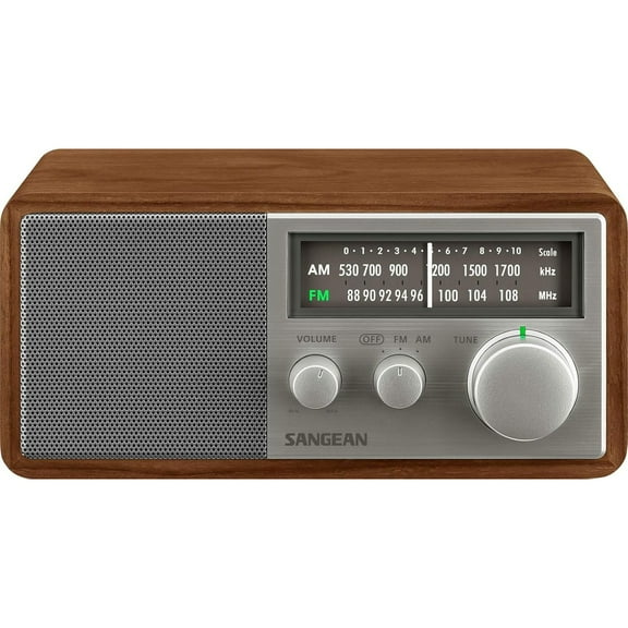 Sangean SG-116 Walnut Am Fm Analog Radio Table