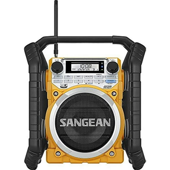 Sangean U4 AM/FM-RBDS/Weather Alert/Bluetooth/Aux-in Ultra Rugged Rechargeable Digital Tuning Radio Yellow