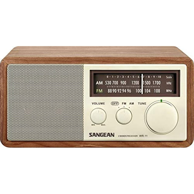 Sangean WR-11 Wood Cabinet AM/FM Table Top Analog Radio Wooden ...