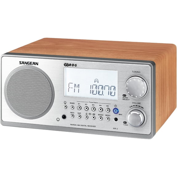 Sangean WR-2WL Amfm Rbds Wooden Cabinet Digi