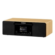 Sangean 10-Watt Bluetooth Wooden Cabinet Tabletop Radio with Built-in Speakers, CD Player, AM/FM RDS, Aux, Dual Alarms, EQ Modes, Remote, WR-60