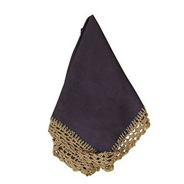 Sangita Crochet Lace Napkins, Set of 4 (Olive)