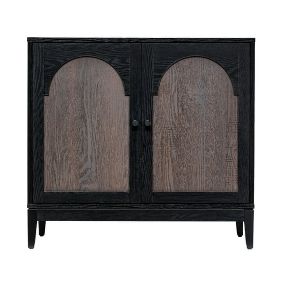 Sango Arch 2 Door Cabinet - Black, Stylish and Functional Storage