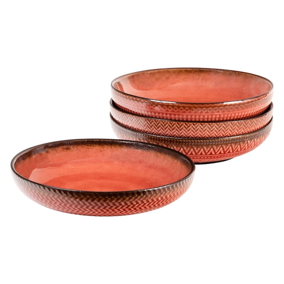 Sango Glyph Red Set of 4 Dinner Bowls