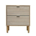 thumbnail image 1 of Sango Merk 16 in. Brown 2-Drawer Nightstand -Stylish and Functional Storage, 1 of 8