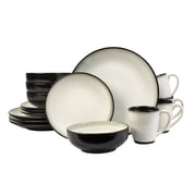 Sango Nova 16-Piece Stoneware Dinnerware Set, Plates, Bowls & Mugs, Black
