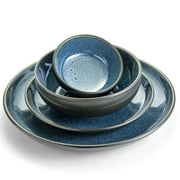 Sango Resona Stoneware Dinnerware Set, 16-Piece, Blue