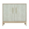 thumbnail image 1 of Sango Shagreen Wooden 2-Door Accent Cabinet with Textured Handle and Durable Storage, Natural Finish, 1 of 7