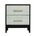 thumbnail image 1 of Sango Shagreen 2-Drawer Black Nightstand - Stylish and Functional, 1 of 8