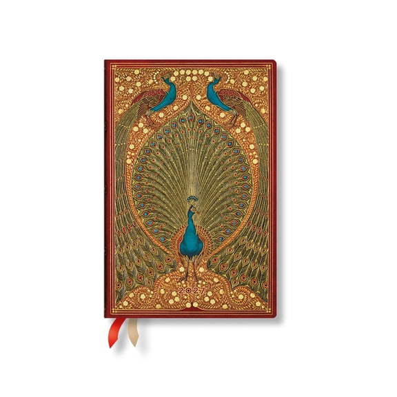 Sangorski & Sutcliffe 2027 Hafiz's Peacocks Mini Hardcover 12-Month Daily Planner, 416pg, 80gsm by Paperblanks (Sangorski & Sutcliffe), (Paperback)