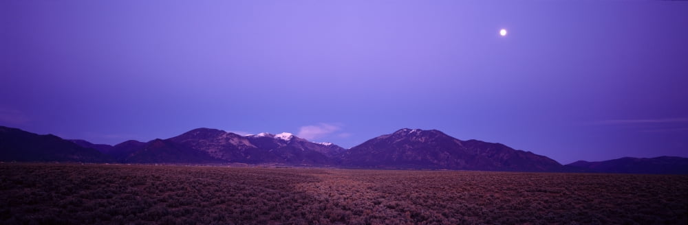 Sangre de Cristo Mountains At Sunset Taos New Mexico Canvas Art - Panoramic Images (36 x 12)