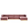 thumbnail image 1 of Sanguine Channel Tufted Performance Velvet 6-Piece Modular Sectional Sofa, 1 of 6